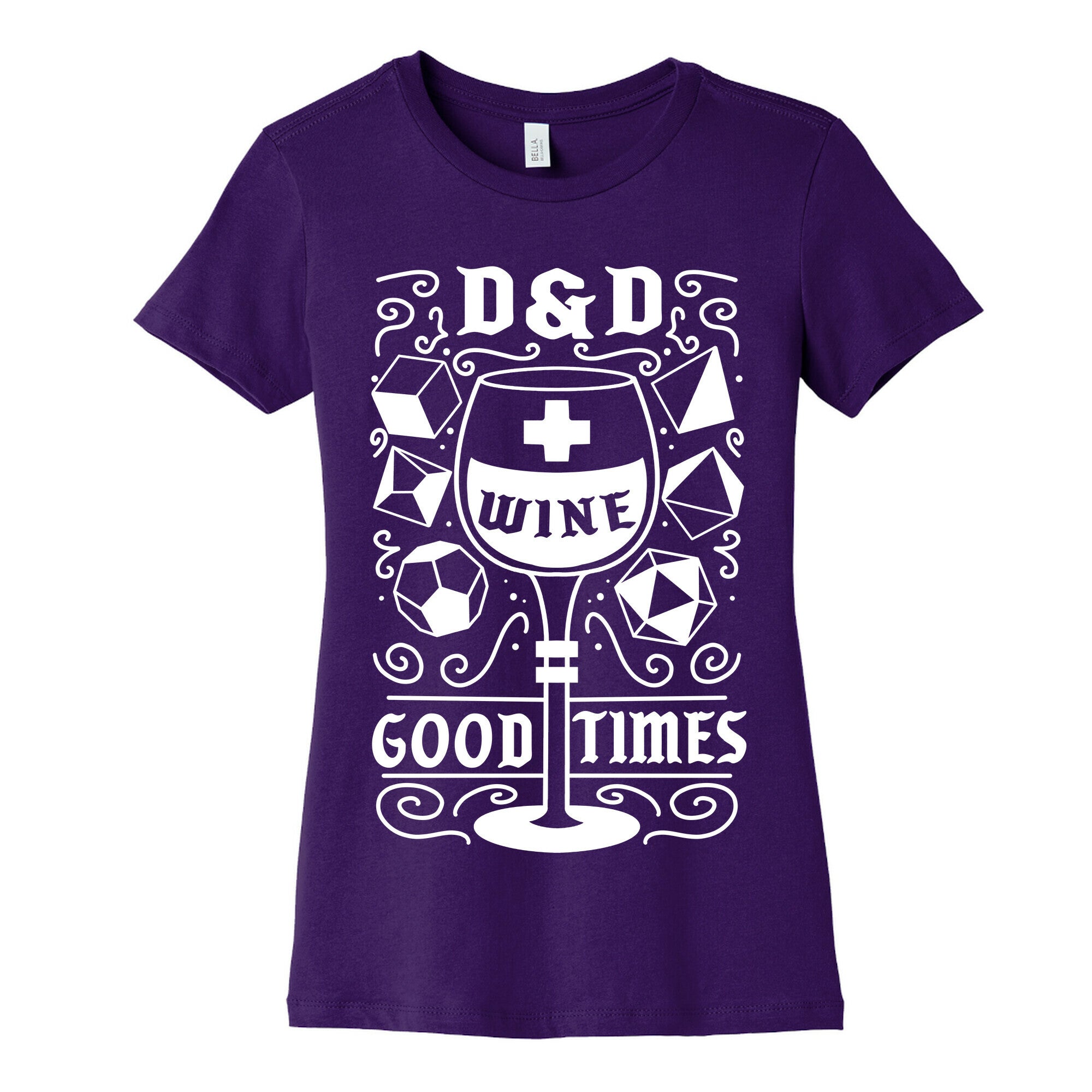 D&D + Wine = Good Times Women's Cotton Tee